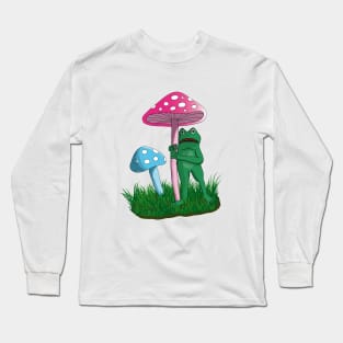 the frog is waiting for someone Long Sleeve T-Shirt